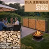 Stojak na drewno opałowe 335x25x115 cm na zewnątrz metalowy Podgląd zdjęcia produktu 5