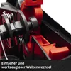 A close-up view of a mechanical component, likely from a gardening tool, with text overlay. Produktbild-Vorschau
