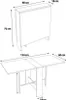 Dekornik Klaptafel Nestly, MDF, wit, 120 x 60 x 72 cm Productafbeelding-voorbeeld 4