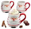 3x Kaffeebecher Kerstman 400ml Streifen Weihnachten Produktbild-Vorschau 1