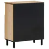 A side view of a wooden cabinet with black drawer fronts, standing on four black legs. Náhľad obrázku produktu