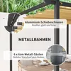 Outsunny pergola 3x3m záhradný altánok kovová strecha na Náhľad obrázku produktu 5