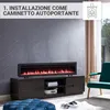 Camino elettrico BALDERIA Agnes 60 - Camino da parete o da Anteprima dell’immagine prodotto 2