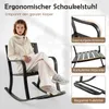 COSTWAY Schaukelstuhl mit Fußstütze, Schaukelsessel aus Produktbild-Vorschau 7