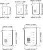 QWORK® Glas Becherglas Set 25ml-500ml, Abgestuftes Produktbild-Vorschau 6