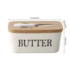 600ml Butterdose mit Schneidemesser Handgefertigte Produktbild-Vorschau 2