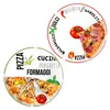 2er Set Pizzateller Tomate | Weiß mit Dekor Grün & Rot Ø Produktbild-Vorschau 2