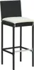 vidaXL Tabouret de bar de jardin avec coussin 2 pcs. noir Voir les images du produit 1