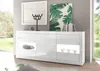 Sideboard "Nobile" in weiß Hochglanz grau Kommode 217 x 90 Produktbild-Vorschau 4