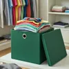 4 Stück Dunkelgrün Faltbox 28 x 28 x 28 cm Aufbewahrungsbox Produktbild-Vorschau 3