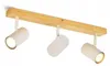 ZMH Plafonnier Blanc Spot de plafond 3 flammes en bois Voir les images du produit 1