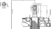 Technical drawing with dimensions and cross-section of a mechanical component, likely an engine part. Náhľad obrázku produktu