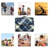 EBRAN TRADE Picknickdecke, Marineblau Beige, 200x200 cm, Produktbild-Vorschau 11