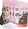 A product image featuring multiple bags of cat litter and a pile of the litter itself, with a cartoon cat illustration on the packaging. Anteprima dell’immagine prodotto