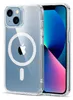 A clear protective case for an iPhone 13 with a magnetic ring and Apple logo is shown next to the phone. Podgląd zdjęcia produktu