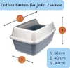 2x Katzenklo Hoher Rand Extra hohe Katzentoilette offen Produktbild-Vorschau 2
