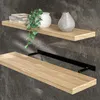 CASARIA® Wandregal Holz Eiche Regal mit Halterung 15kg Produktbild-Vorschau 1