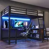 Gaming-Hochbett 120 x 200 cm mit dreiseitigem Schreibtisch, Produktbild-Vorschau 10
