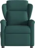 A teal fabric recliner chair is shown from the front against a white background. Náhľad obrázku produktu
