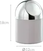Zeller Tischabfalleimer, Edelstahl/Metall verchromt, taupe Produktbild-Vorschau 2