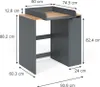 Armoire machine à laver Vicco Viktor Anthracite/chêne doré Voir les images du produit 7