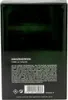 The back of a dark green perfume box with product information and a barcode. Produktbild-Vorschau