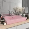 vidaXL Lavabo con foro per rubinetto rosa opaco 60x46 cm in Anteprima dell’immagine prodotto 8