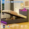 STILVORA Polsterbett 140×200 mit bettkasten,Stauraumbett Produktbild-Vorschau 4