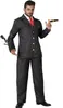 A man wearing a pinstripe suit, red tie, and holding a cigar and a black rose. Produktbild-Vorschau