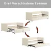 ProximaX Beige-Samt-Ausziehsofa-Bett mit Produktbild-Vorschau 6