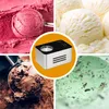 A collage of ice cream flavors and an ice cream maker. Produktbild-Vorschau