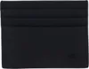 A black cardholder with multiple card slots and a small logo on the bottom right corner. Produktbild-Vorschau