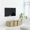 TV skříňka Sonoma dub 80x34x30 cm odvozený výrobek ze dřeva Náhled obrázku produktu 1