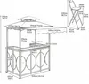 Pavillon de barbecue Zerbaco, avec toit, en 3 parties, abri Voir les images du produit 3