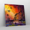 Wanduhr - Quadrat - Glasuhr - Wald Baum Natur - 30x30cm - Produktbild-Vorschau 4