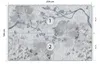 Muralo Selbstklebende Fototapete Blumen BETON Optik Vintage Produktbild-Vorschau 2