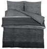 vidaXL Bettwäsche-Set Dunkelgrau 200x200 cm Baumwolle Produktbild-Vorschau 1