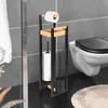 WENKO Braune Bambus Stand WC-Garnitur Braidi 26 x 75,5 x 20 Produktbild-Vorschau 2