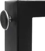 A close-up view of a black table leg with a silver and black adjustable foot. Podgląd zdjęcia produktu