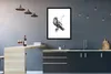 MuchoWow® Gerahmtes Poster Krähe - Vögel - Schwarz und weiß Produktbild-Vorschau 5