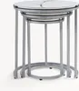 Set de 3 tables 'Bornholm' en marbre, blanc Voir les images du produit 10