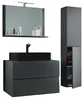 Lavabo 4 pièces | Armoire lavabo noire largeur 60 cm | Voir les images du produit 1