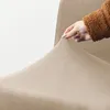 Velours-Barstuhlbezug in Cappuccino (Beige) – Elastisch und Produktbild-Vorschau 4