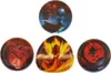 A collage of four round and triangular discs with fantasy-themed illustrations. Produktbild-Vorschau