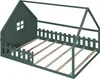 Sweiko lit plat, 140x200 cm, lit d'enfant, barre de maison, Voir les images du produit 8