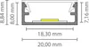 Ultraflaches LED Alu Aufbauprofil 2m EXO-N1_16 (16 mm) –| Produktbild-Vorschau 2