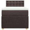 vidaXL Boxspringbett mit Matratze Dunkelbraun 90x200 cm Produktbild-Vorschau 4
