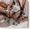 Wanduhr - Quadrat - Glasuhr - Sand Frau Schmuck - 40x40cm - Produktbild-Vorschau 1