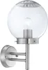 Globo Lighting buitenlamp, roestvrij staal, helder glas, Productafbeelding-voorbeeld 1