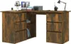 vidaXL Eckschreibtisch Räuchereiche 145x100x76 cm Produktbild-Vorschau 10